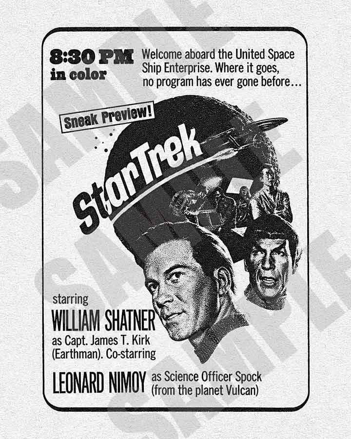 Star Trek Sept 1966 1st Episode Promo Retro Sci-Fi TV Show Ad Repro 8x10 Photo