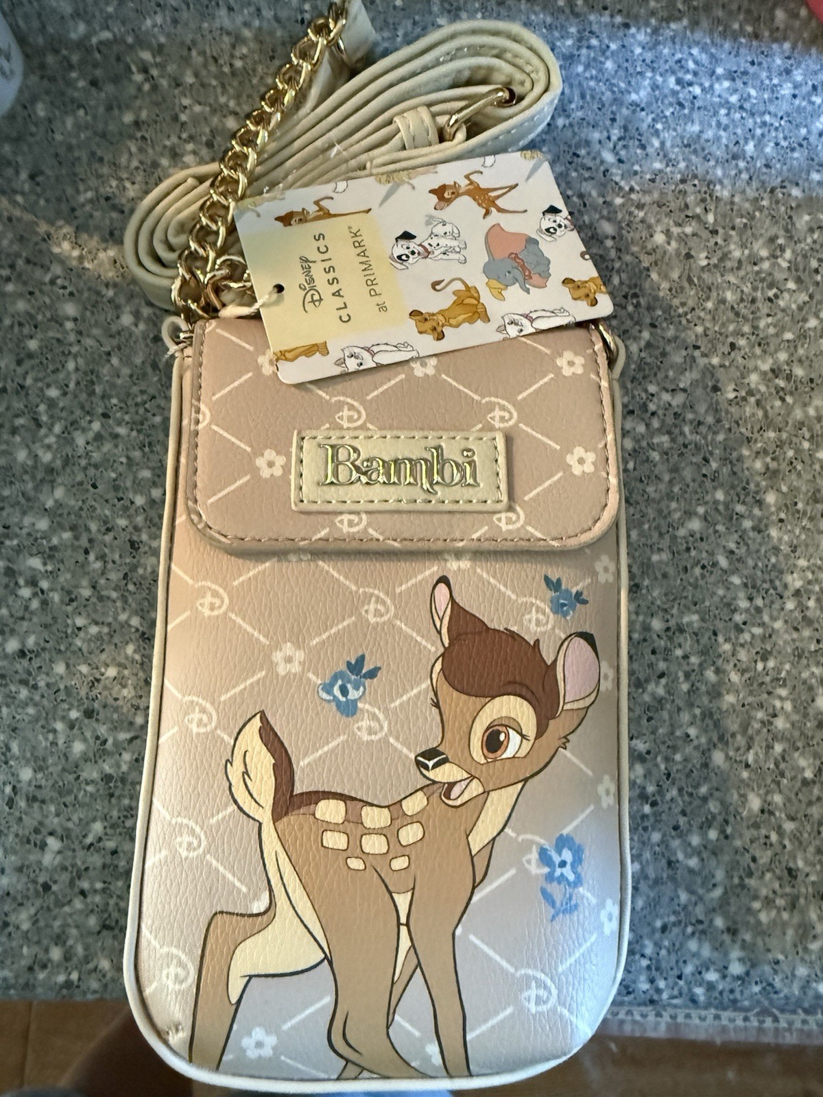 Disney Classics Primark Bambi Phone Crossbody Bag NEW