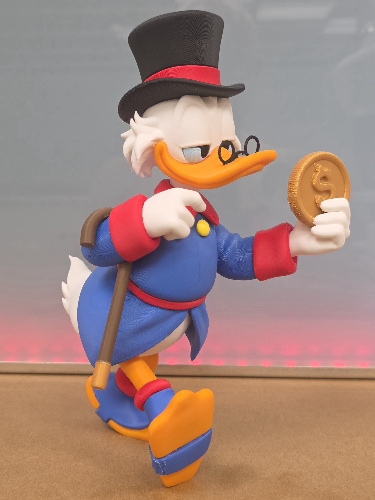 Scrooge McDuck 23cm Figure Uncle Duck Tales 3D Printed Statue Coin