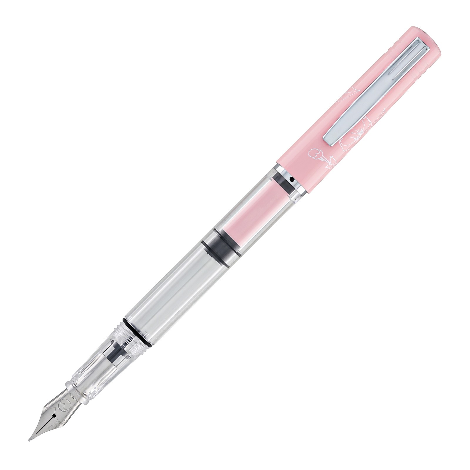 Monteverde MP1 Fountain Pen in Cherry Blossom with 15ml Bottled Ink - Fine - NEW