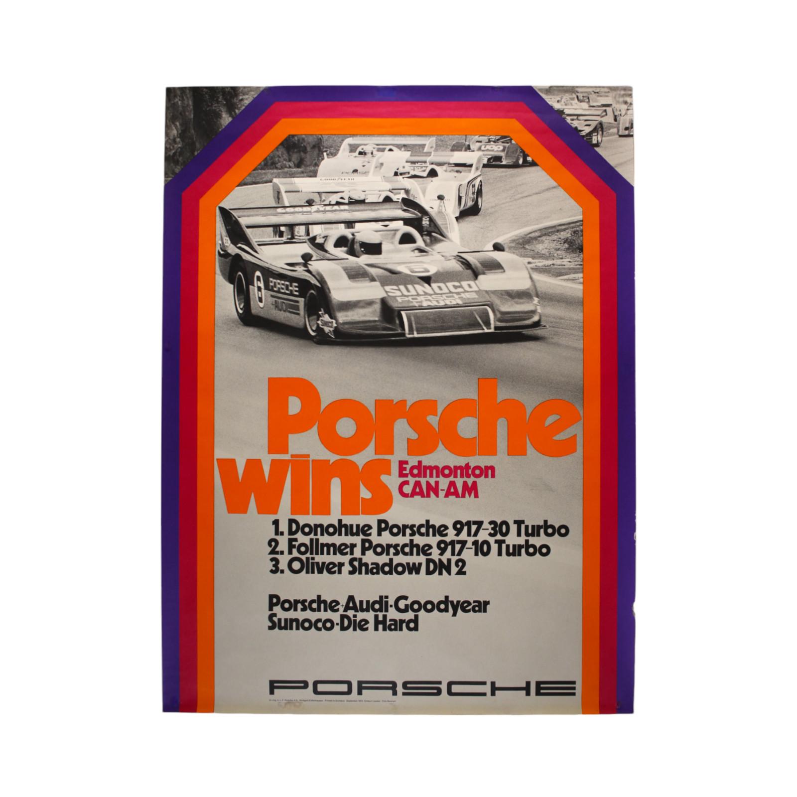 Original 1973 Porsche 917-30 Can-Am Poster 