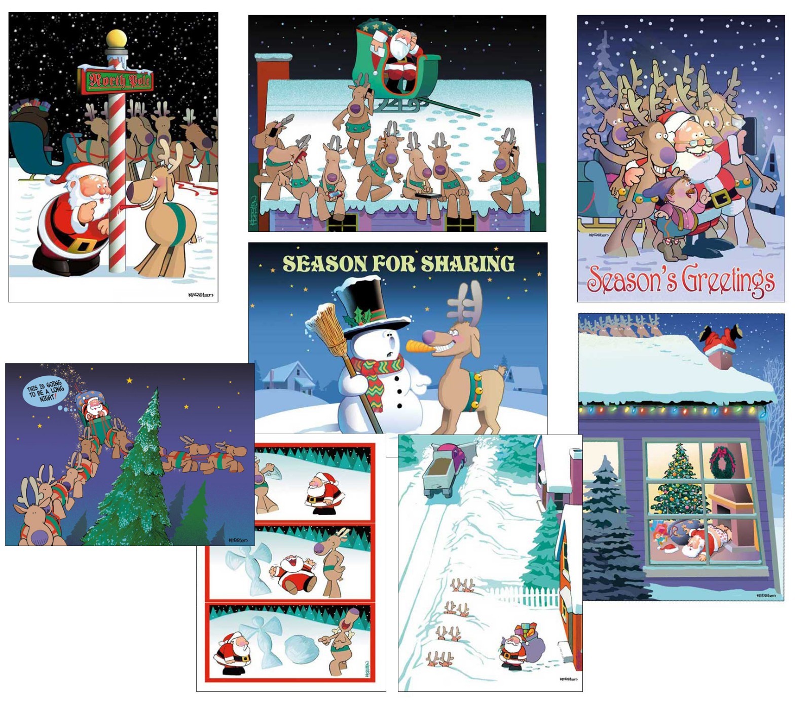 Assortment Pack of 24 Funny Christmas Cards - Assorted Holiday Cards - Humor -85