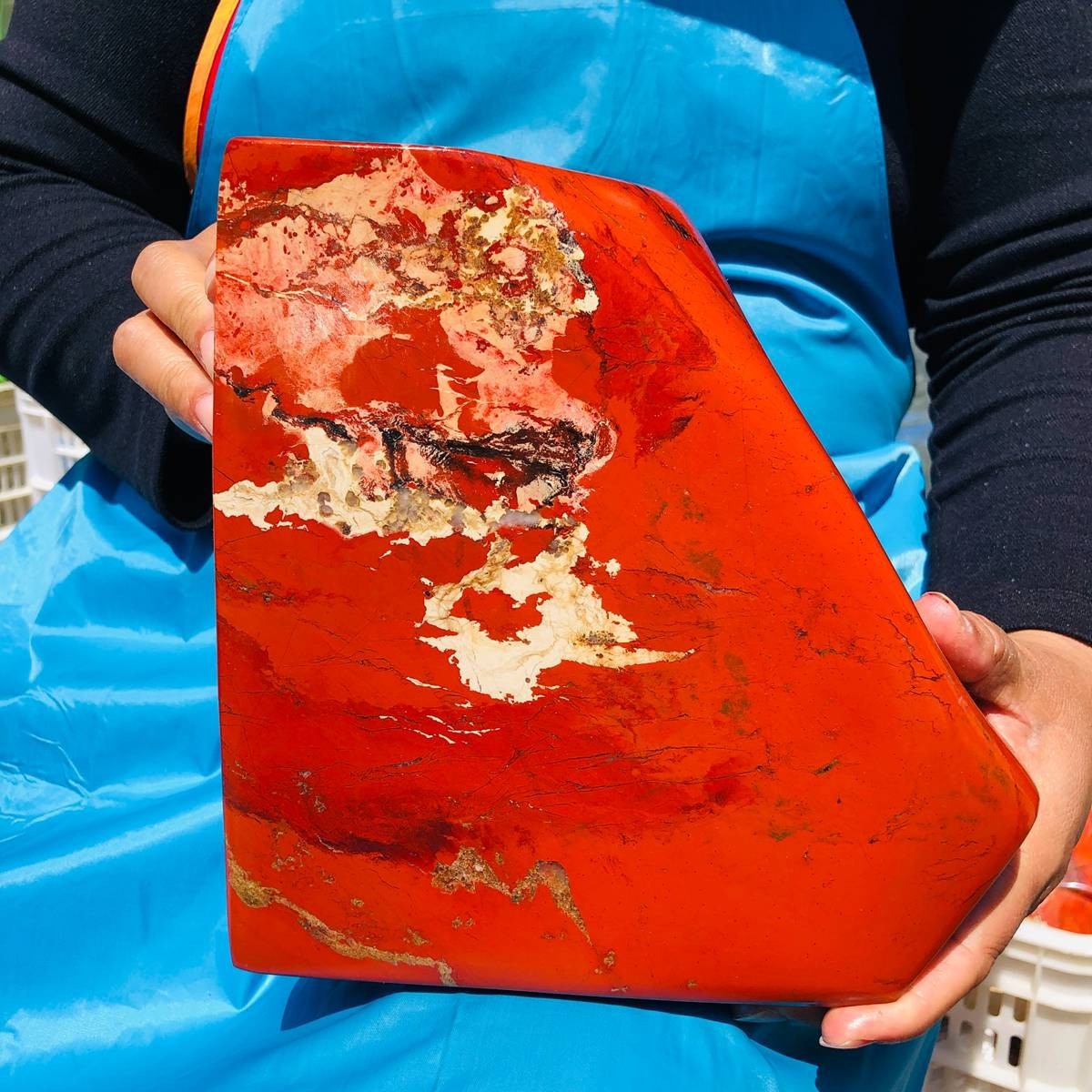 14.74LB Rare Natural Red Jasper Quartz Crystal Mineral Specimen Reiki Decor