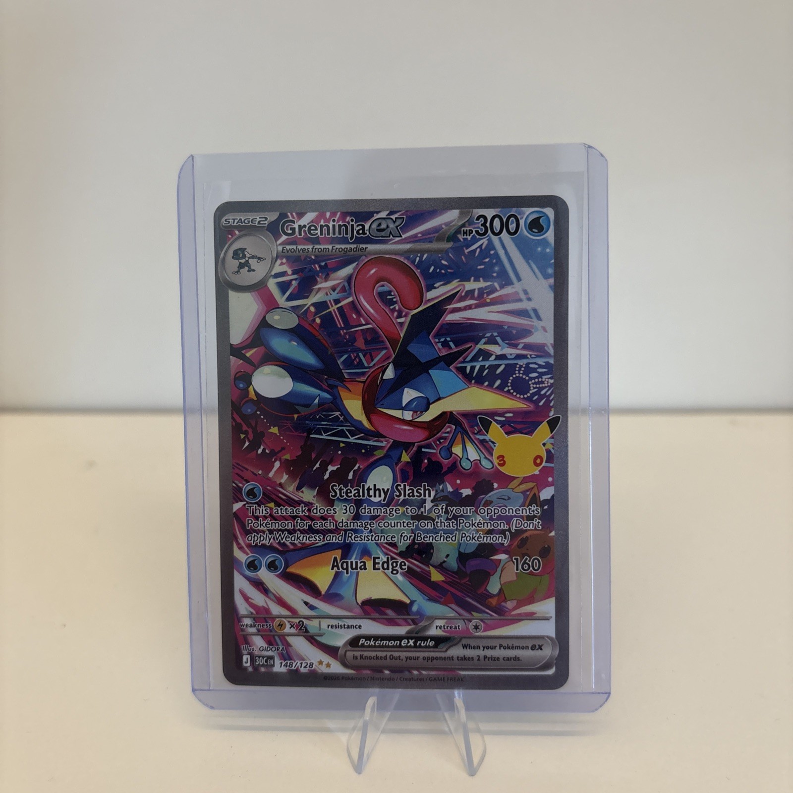 Pokemon Greninja ex 148/128 SIR 30th Celebration Special Illustration Rare NM