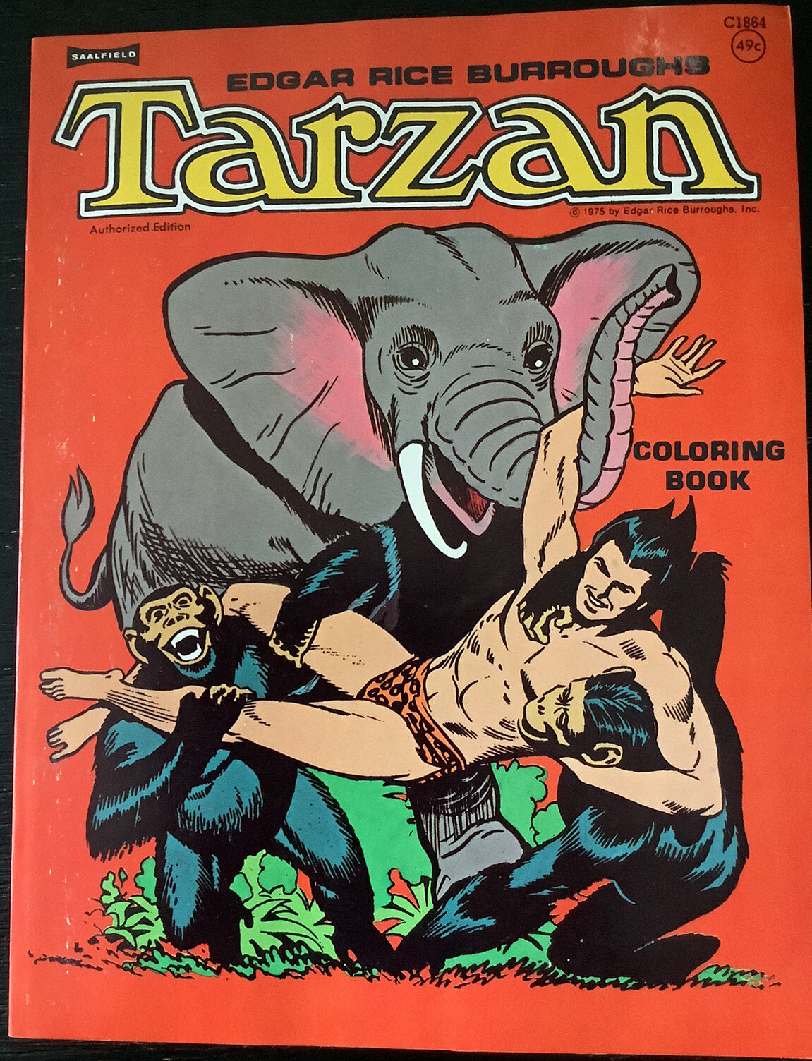 1975 Edgar Rice Burroughs Tarzan Authorized Edition Coloring Book UNSUED