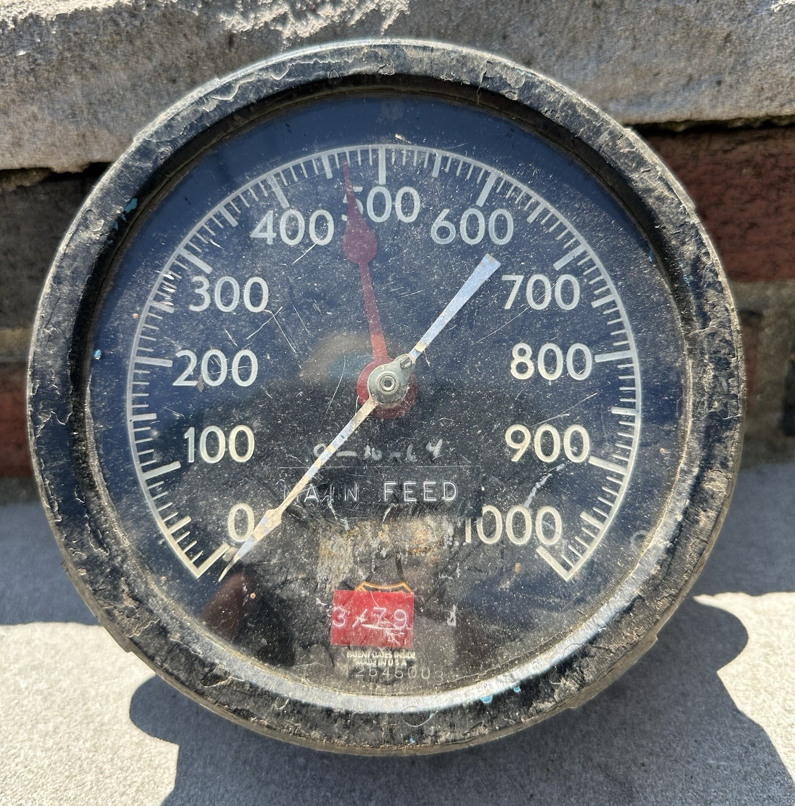 Vintage Ashcroft 1000 psi Steam Heat Gauge 5 1/2” inch 12545003 Cutter Bibb CG