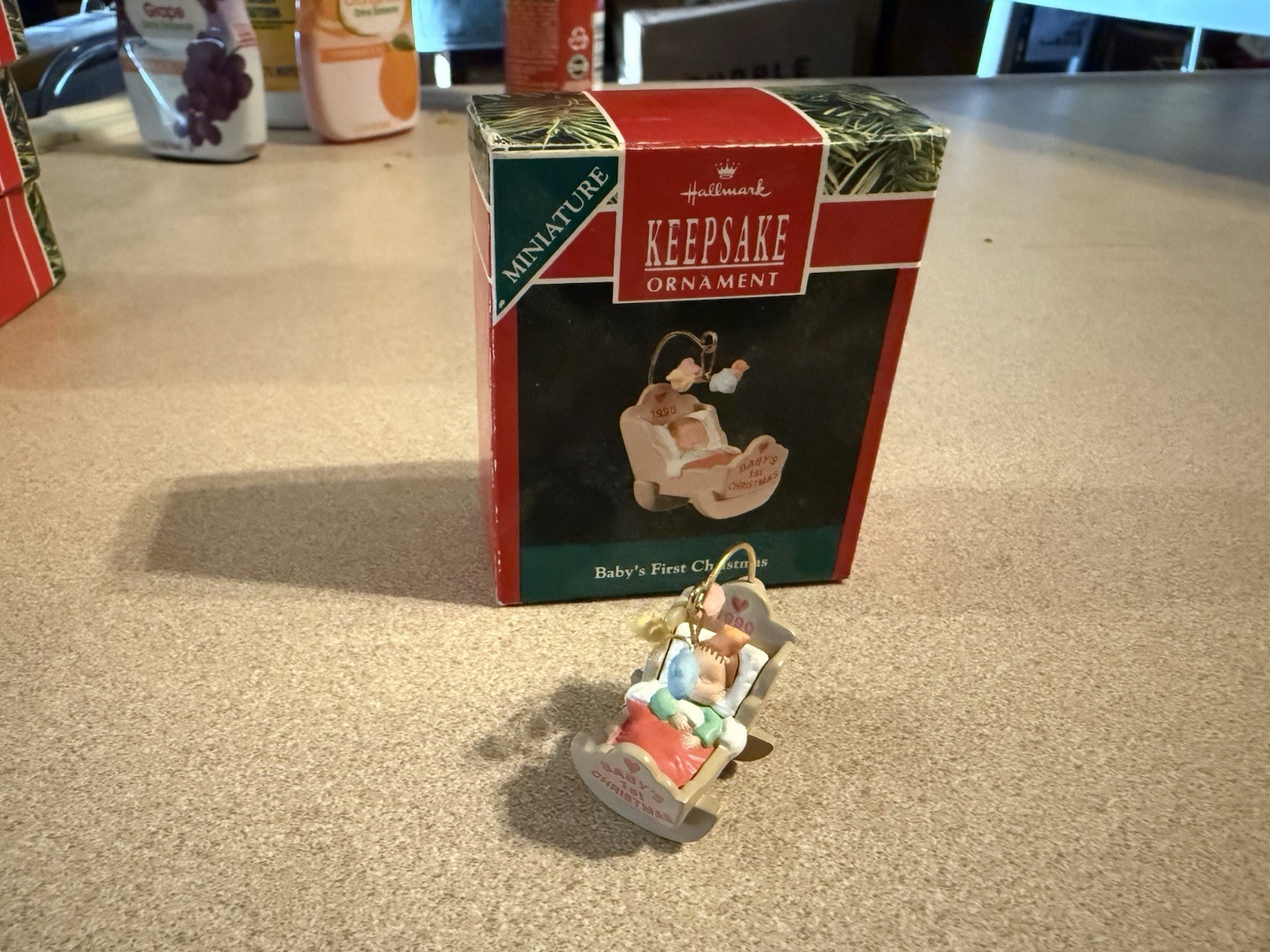 Hallmark Keepsake Miniature Baby’s First Christmas 1990 Ornament