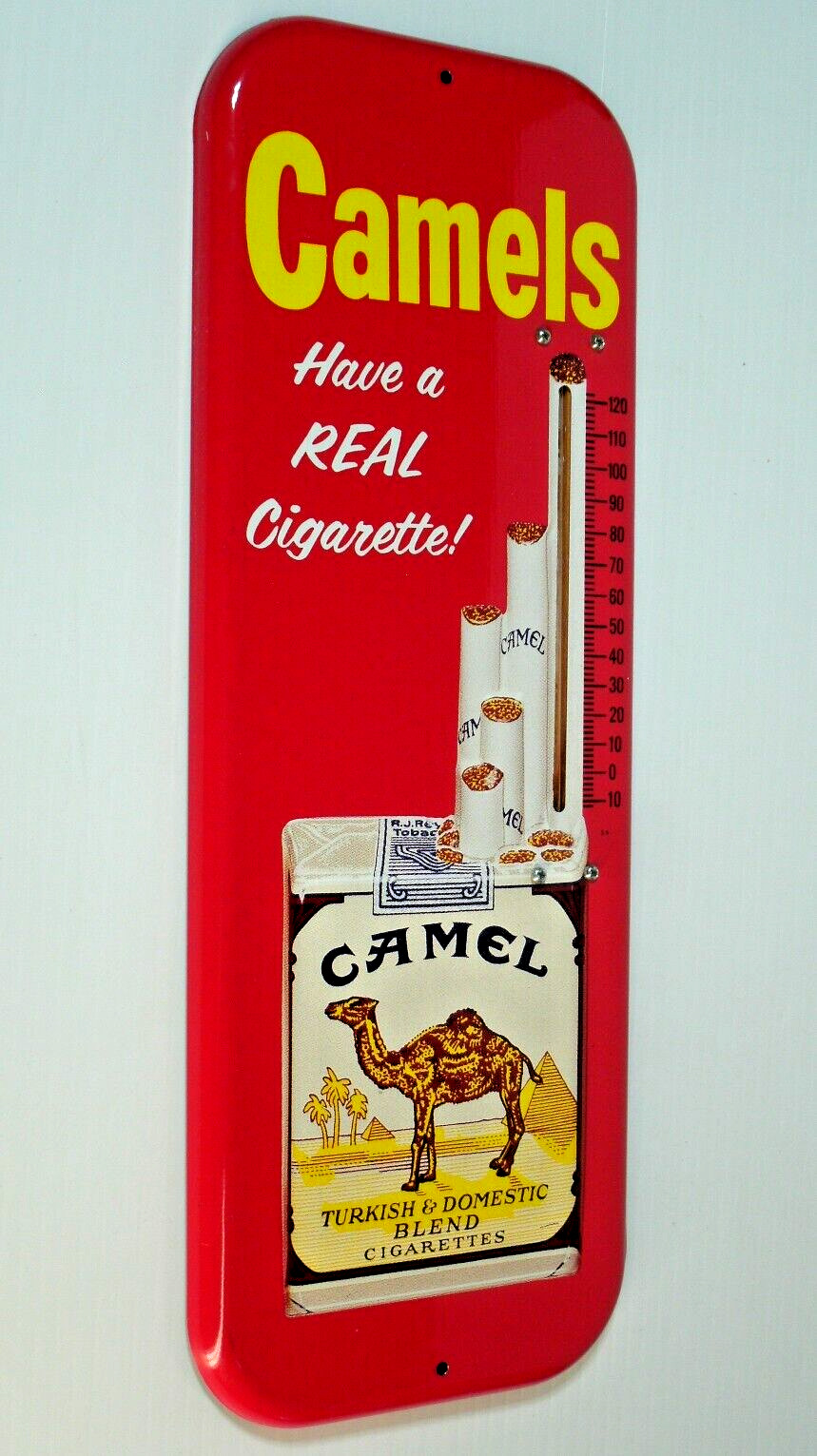 Vintage Advertising Thermometer Camels Cigarettes 1960's