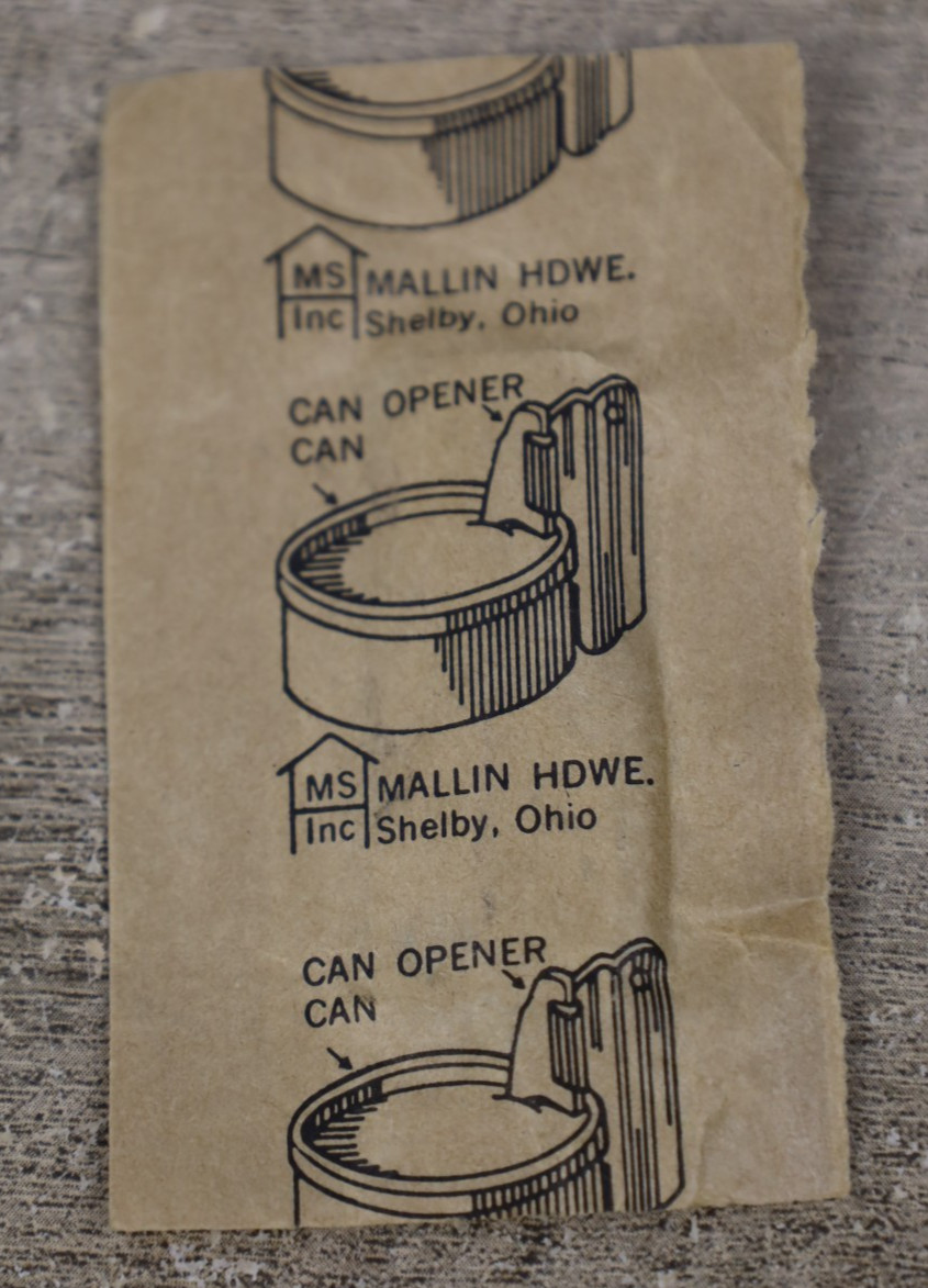 Vintage NOS Original Vietnam US Military P-38 P38 Can Opener - Mallin Hardware