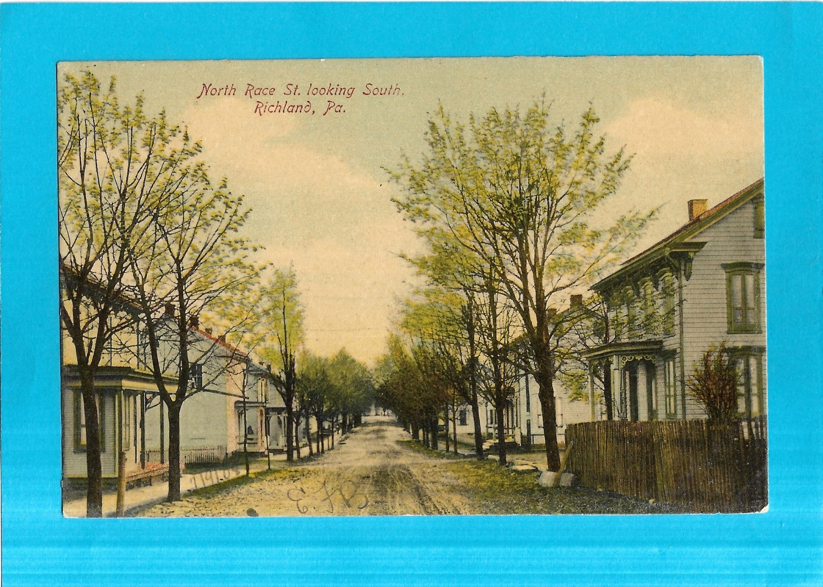 Vintage Postcard-North Race Street, looking South, Richland, PA.
