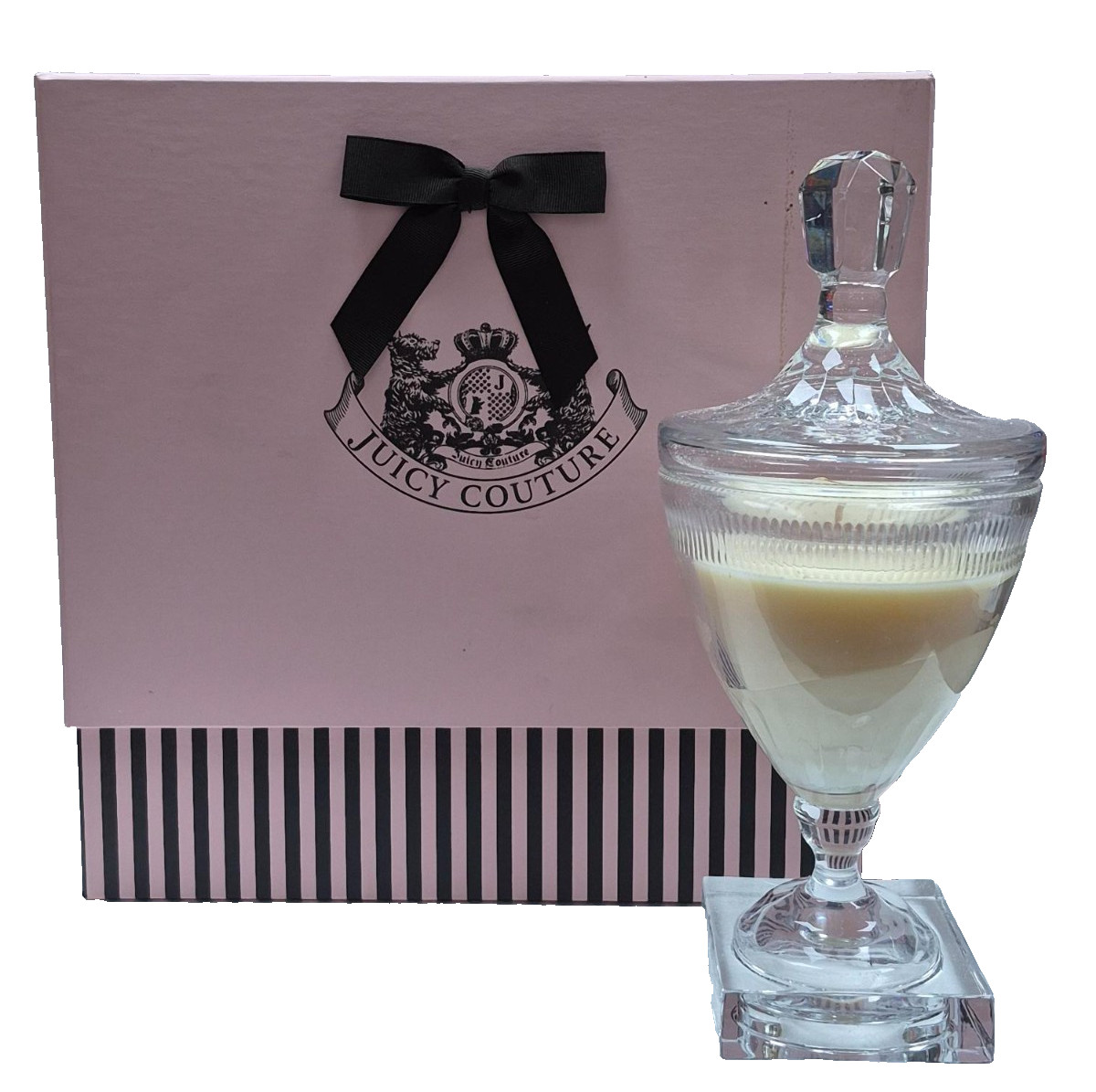 JUICY COUTURE Candle 11 oz  + CRYSTAL GOBLET NUMBERED EDITION $450.00 retail