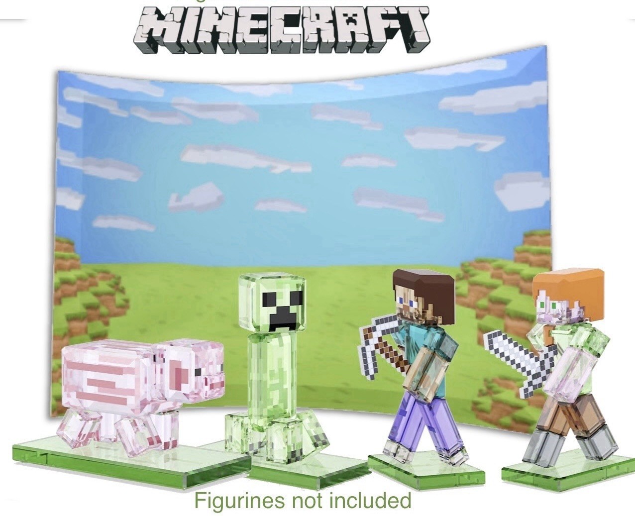 Swarovski Minecraft crystal display Read Description