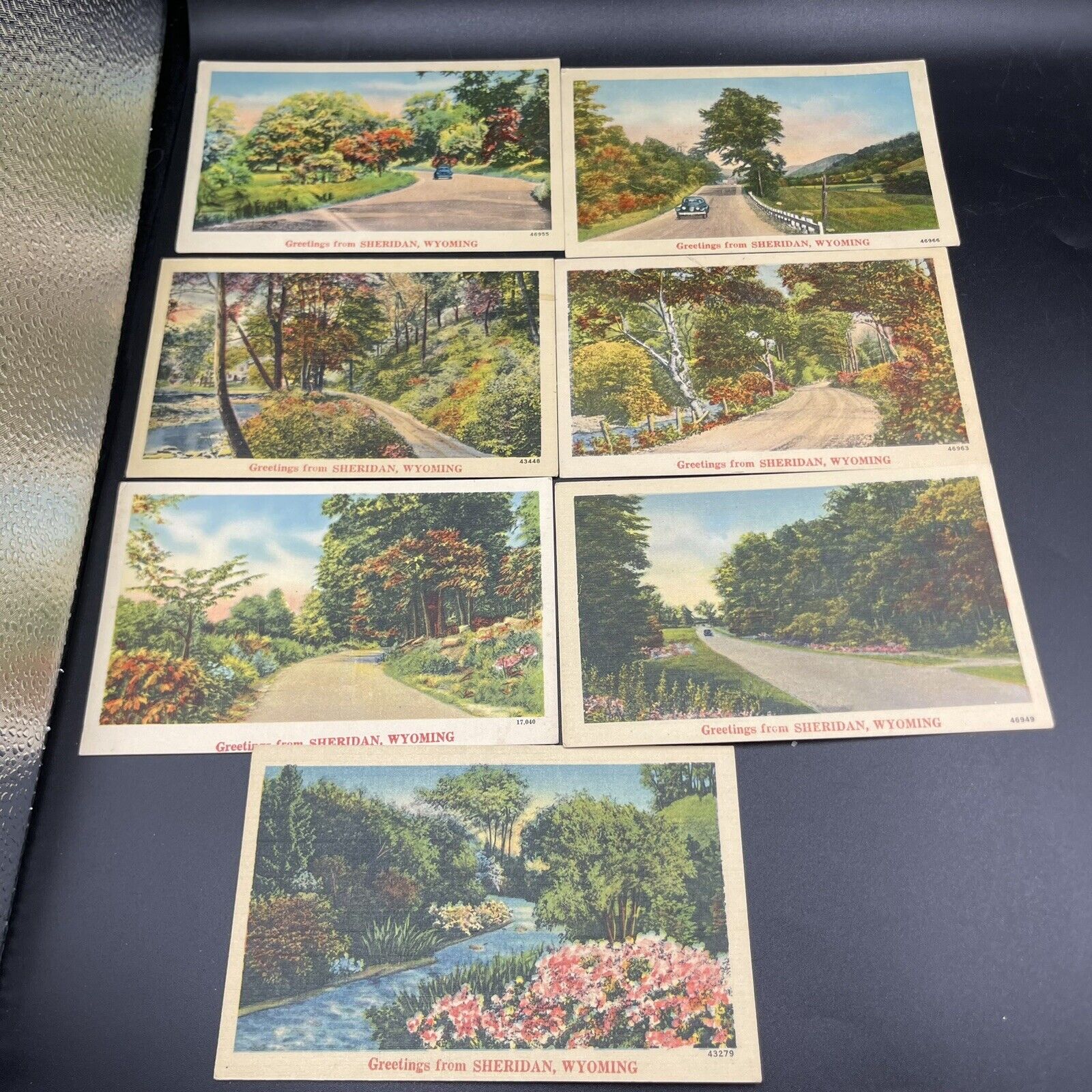 Vintage Sheridan, Wyoming Postcards x7 Unposted New Old Stock