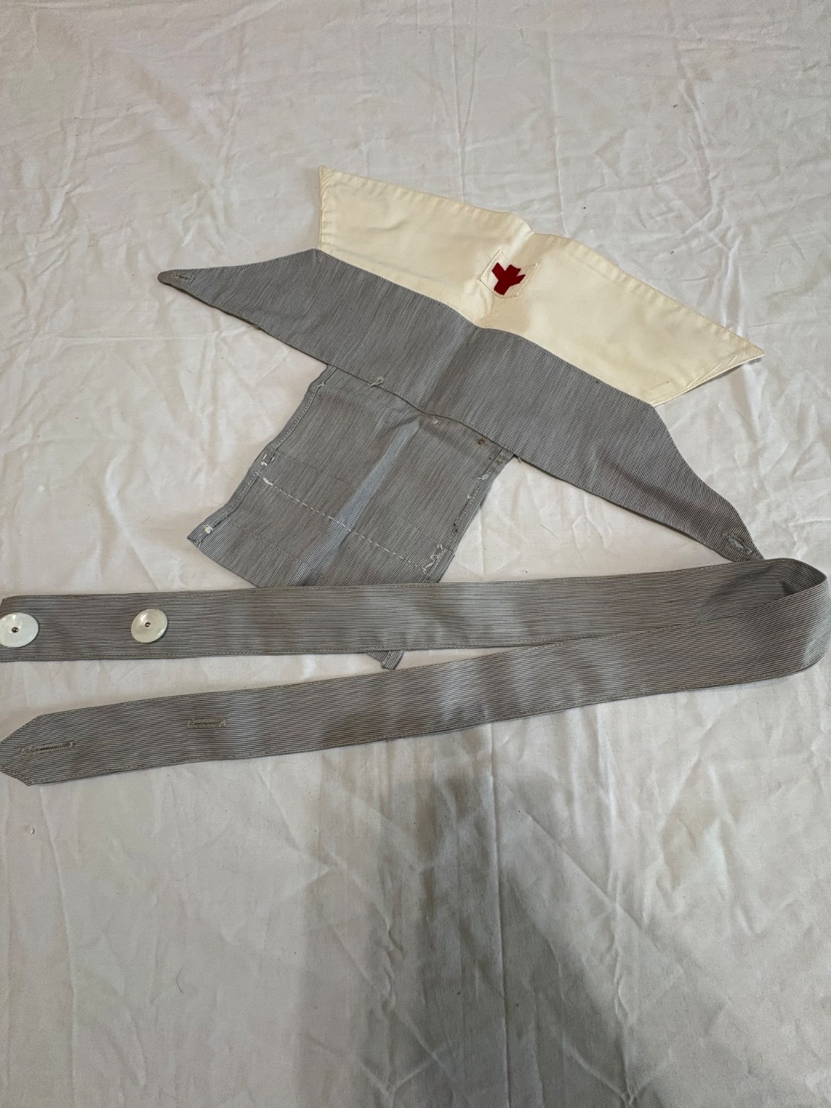 Vintage WW 2 Era American Red Cross Volunteer Uniform Cap and Dress Belt