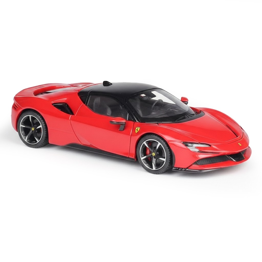1:24 Ferrari SF90 Stradale Plug-In Hybrid Supercar Alloy Car Model Diecast Gift