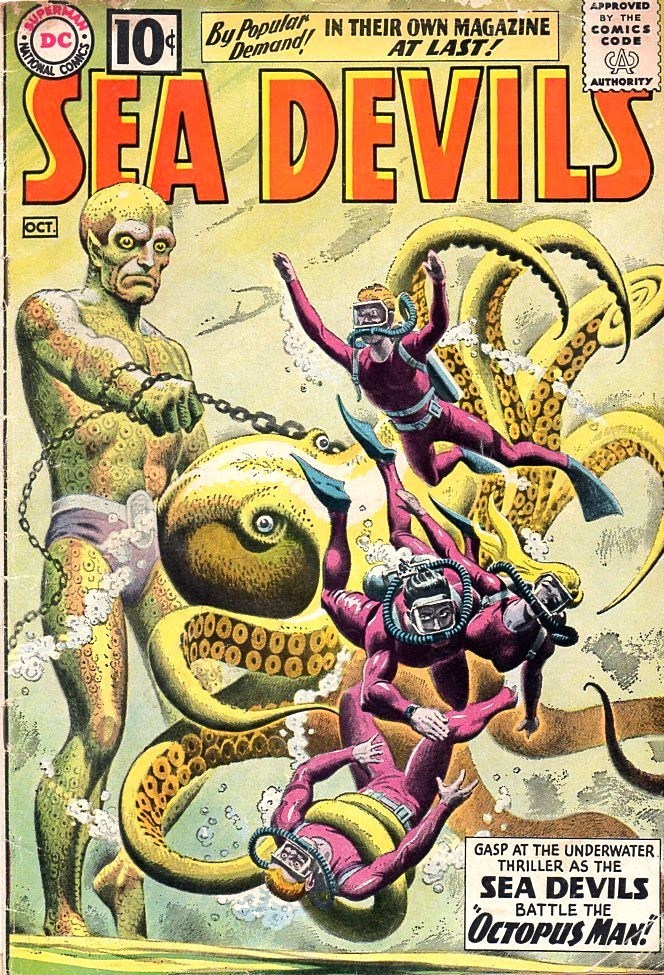 SEA DEVILS #1 - SEP 1961 DC COMICS, VG+ 4.5 RARE BOOK. CGC-WORTHY, GOOD STAPLES