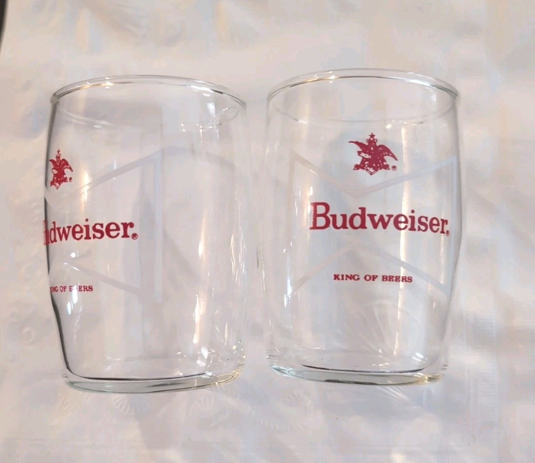 Budweiser barrel glass beer 3 inches tall