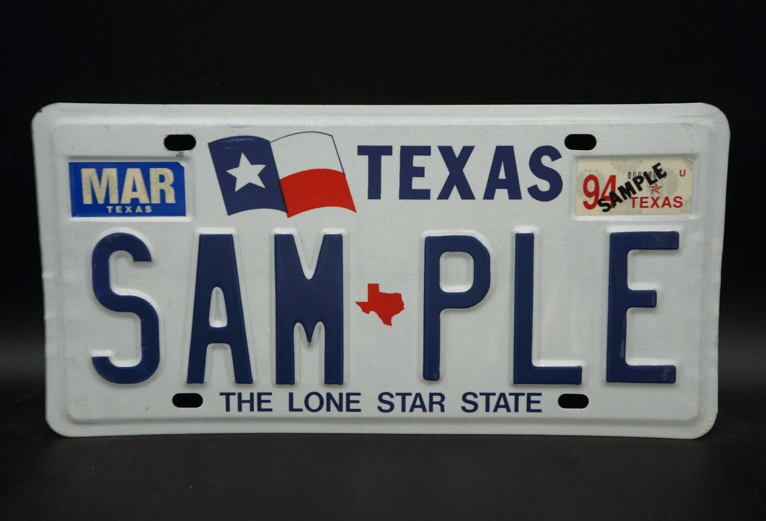 1994 Texas LONE STAR STATE FLAG License Plate SAMPLE