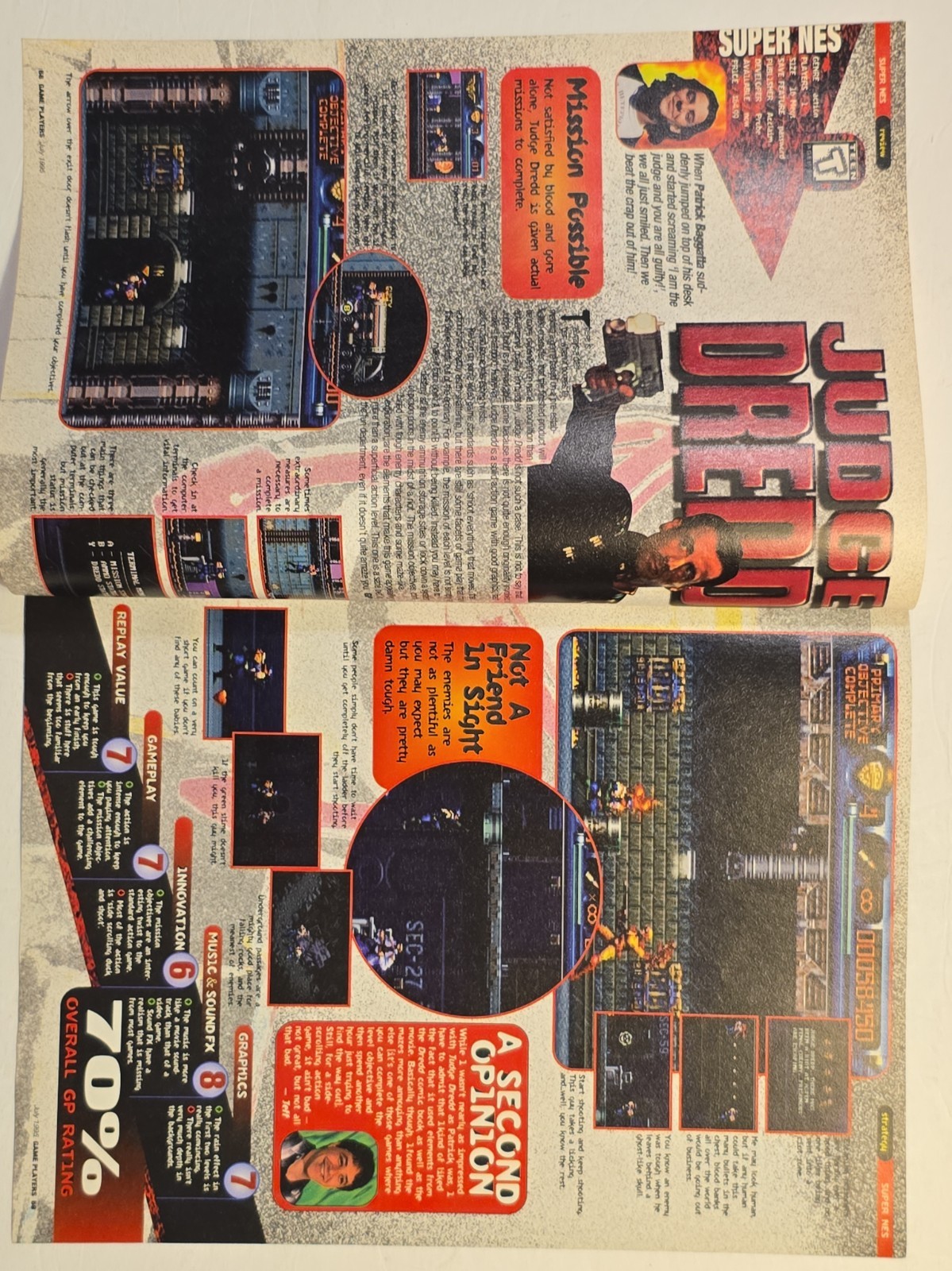 Rare Vintage Judge Dredd Movie & Game Ads Strategy Guide Lot 90s Ephemera