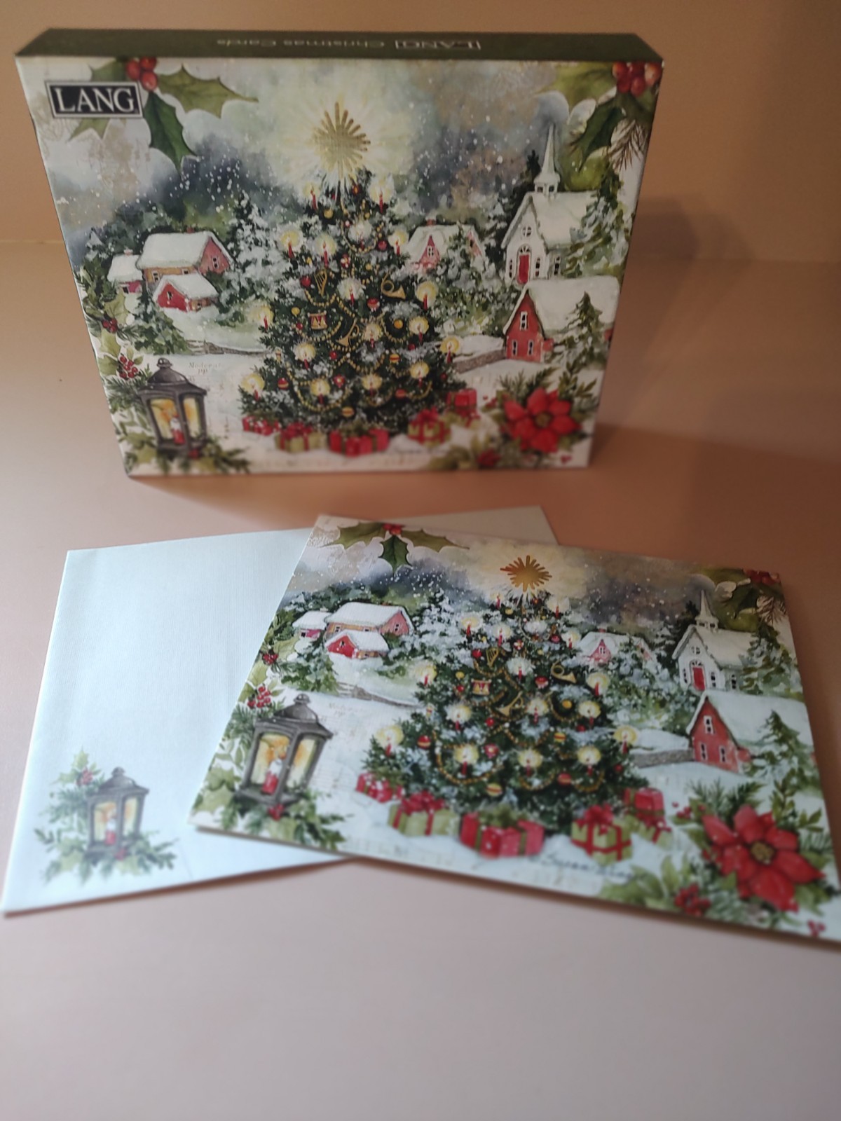 Lang ~ Christmas Tree Boxed Set ~ Snowy Village & Decorative Tree ~ Winget ~ NEW
