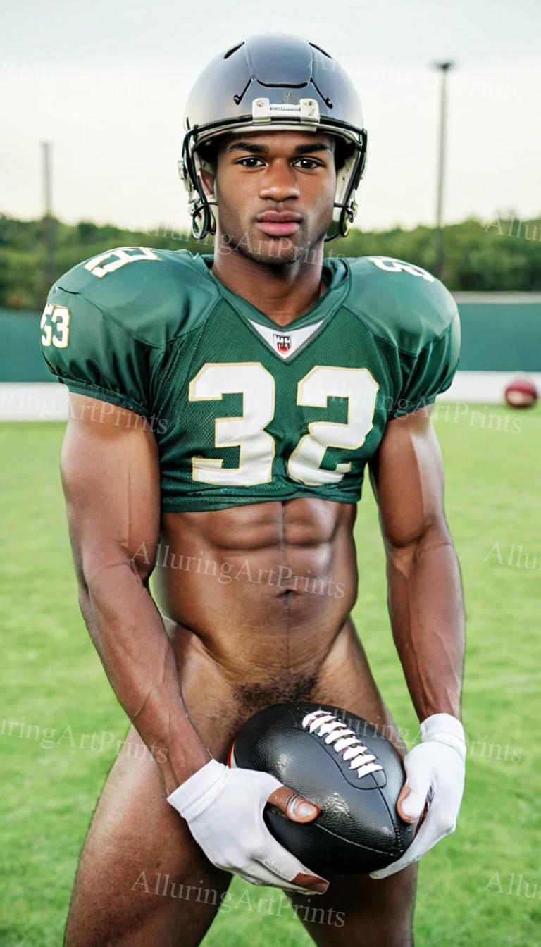 Fantasy Black Male Model Photo Print Muscular Handsome -G157