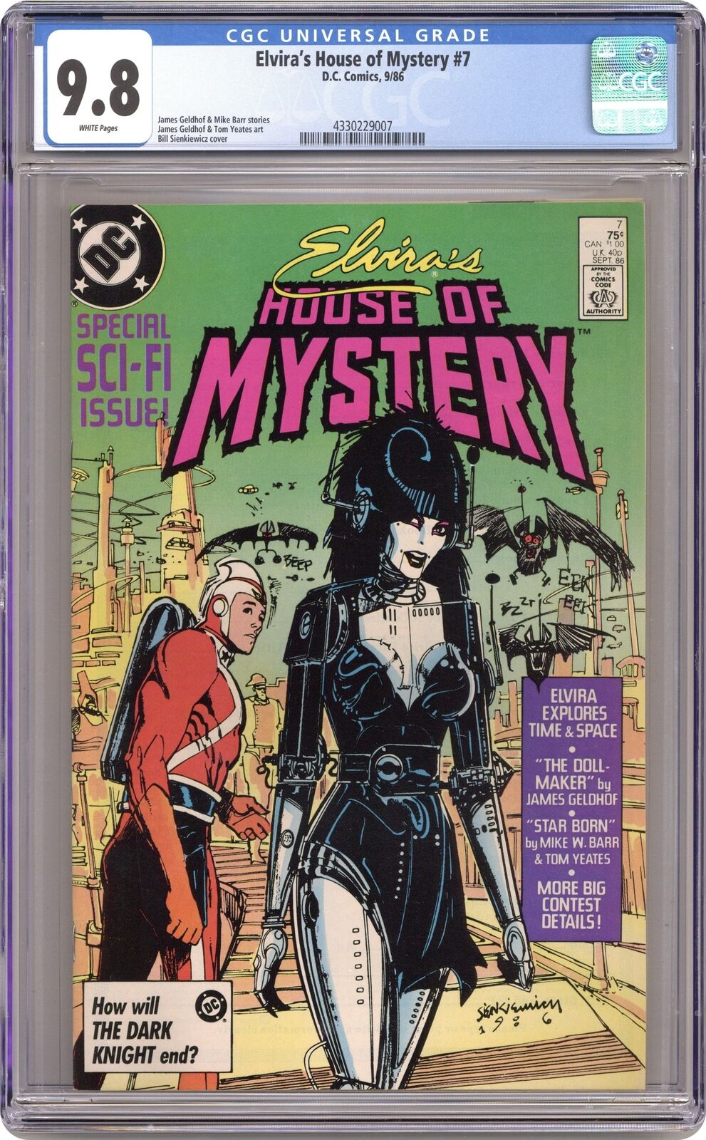 Elvira's House of Mystery #7 CGC 9.8 1986 4330229007