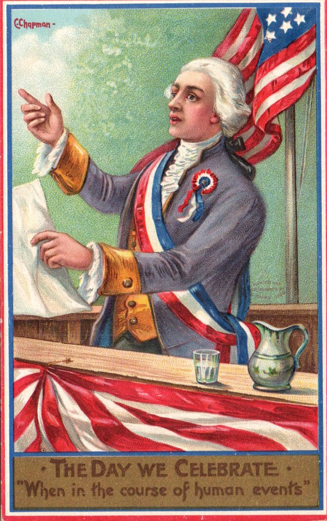 1909 4TH OF JULY PC THE DAY WE CELEBRATE INDEPENDENCE GEORGE WASHINGTON CHAPMAN
