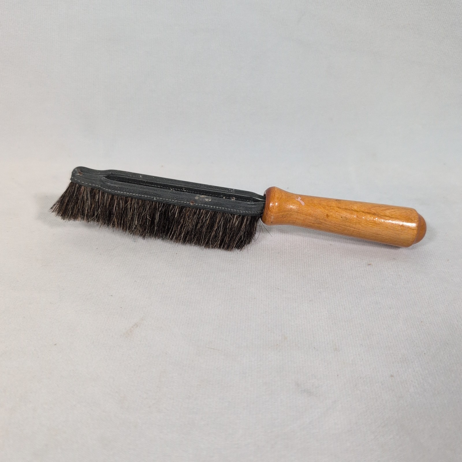 Early Drafting ANTIQUE  wooden horse hair BRUSH  with WOODEN HANDLE