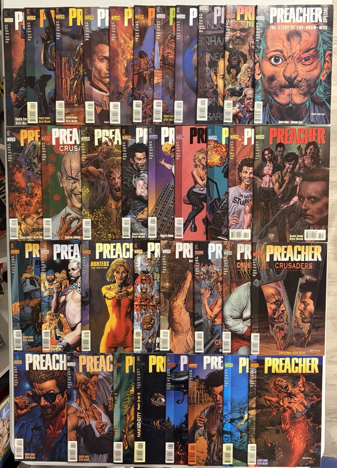 Preacher Comic Lot - 32 Issues btw 3-50 + 2 One Shots. Most VF+/NM DC Vertigo