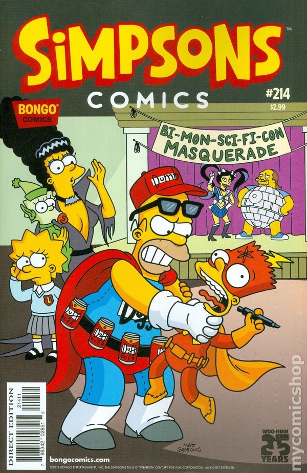Simpsons Comics #214 VF/NM 9.0 2014 Stock Image