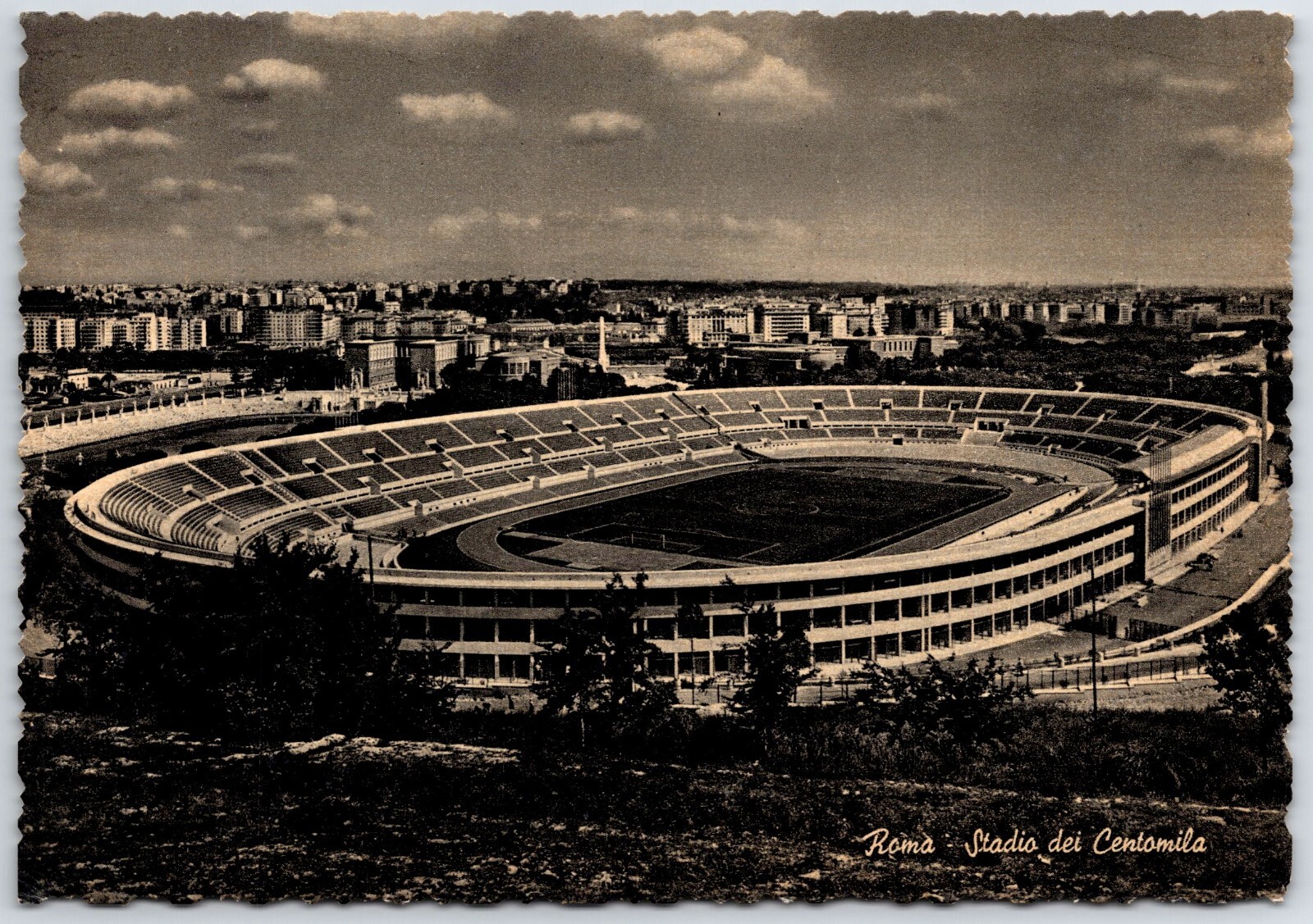ITALY VINTAGE POSTCARD  ROMA  THE STADIUM  STADIO DEI CENTOMILA
