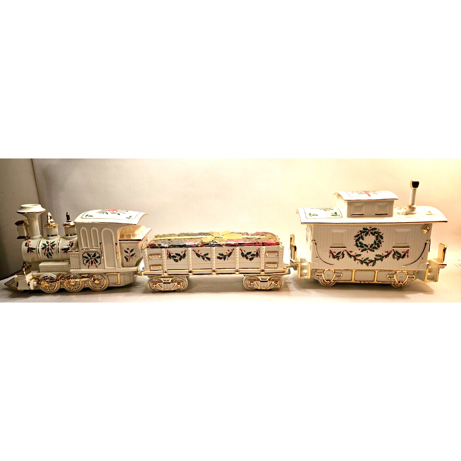 Lenox Holiday Junction Collection Complete Train Set With Boxes