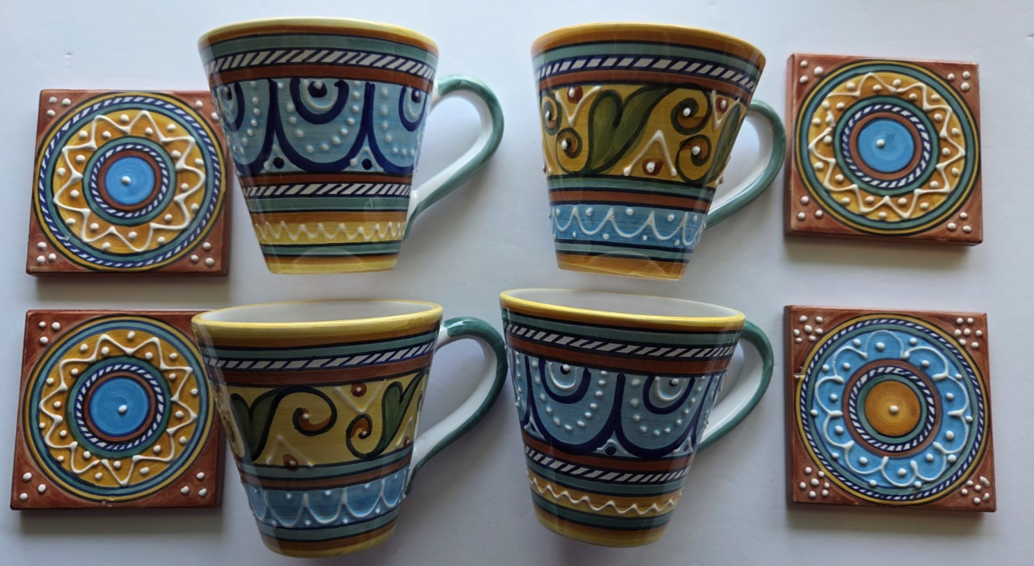 Starbucks  Deruta Sberna Italy 1999-2001 Mugs & Coasters Set / Early Exclusive
