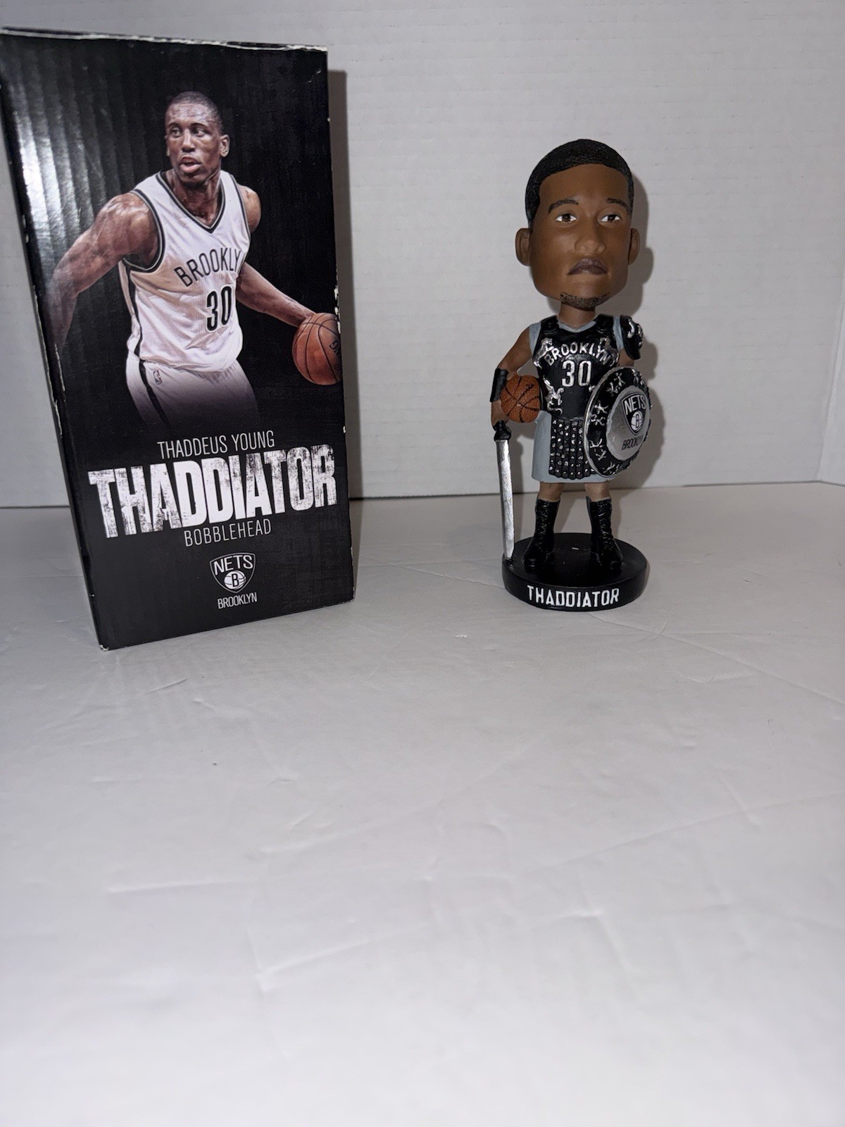 2016 Brooklyn Nets Bobblehead Thaddeus Young #30  “Thaddiator” Brand New In Box