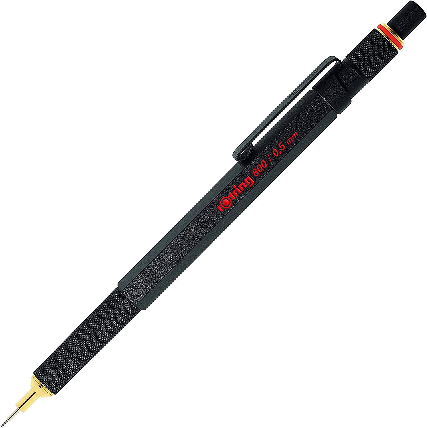 Rotring 800 Retractable Mechanical Pencil, 0.5Mm, Black Metal Barrel - for Draft
