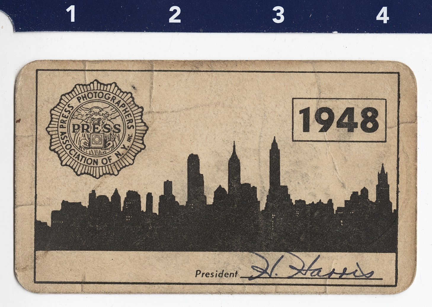 1948 Press Photographers Assoc of New York ID of Photographer Thomas Fitzsimmons