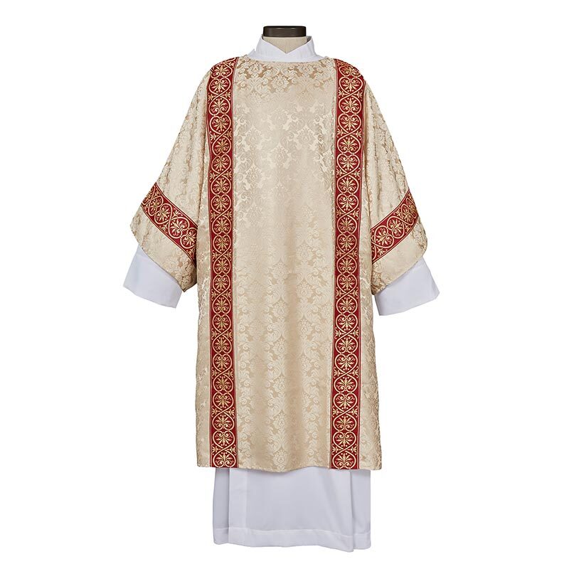 Ivory Benedictus Dalmatic and Woven Orphrey and Understole