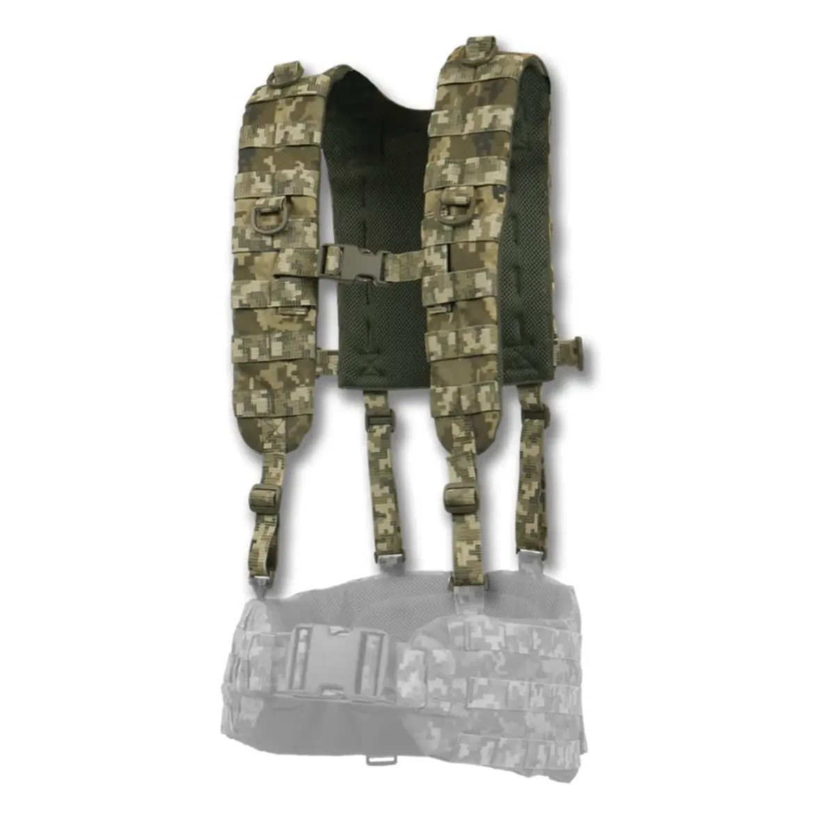 Tactical Padded Shoulder Straps MOLLE Harness MM14 Pixel RPS Belt Support