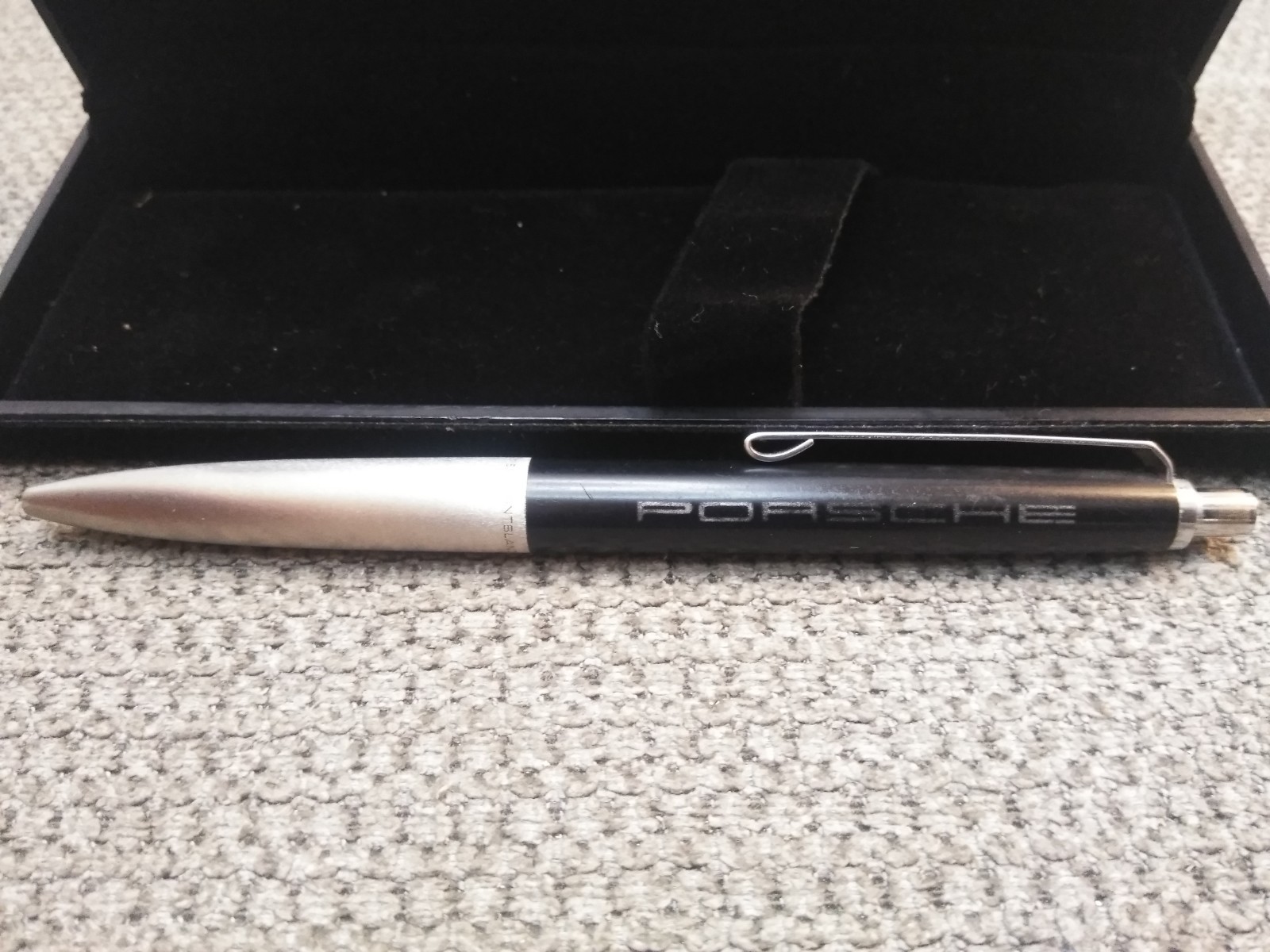 VTG.  MONTBLANC Carrera Ballpoint Pen N° 592 perfect BLACK & MATE STEEL