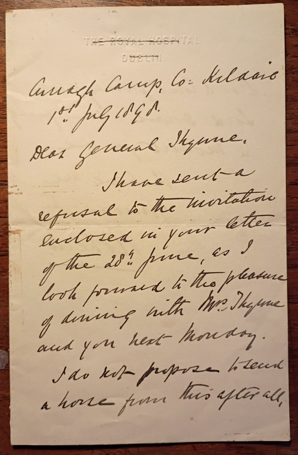 Field Marshal Lord Roberts (1832-1914) 1898 Signed Letter to Gen Arthur S. Wynne