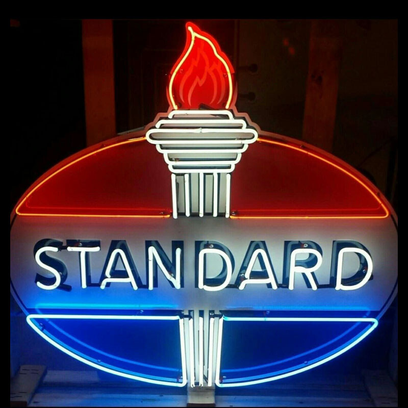 US STOCK Standard Gas Oil Gasoline Vintage Neon Sign Gas Station Decor 24