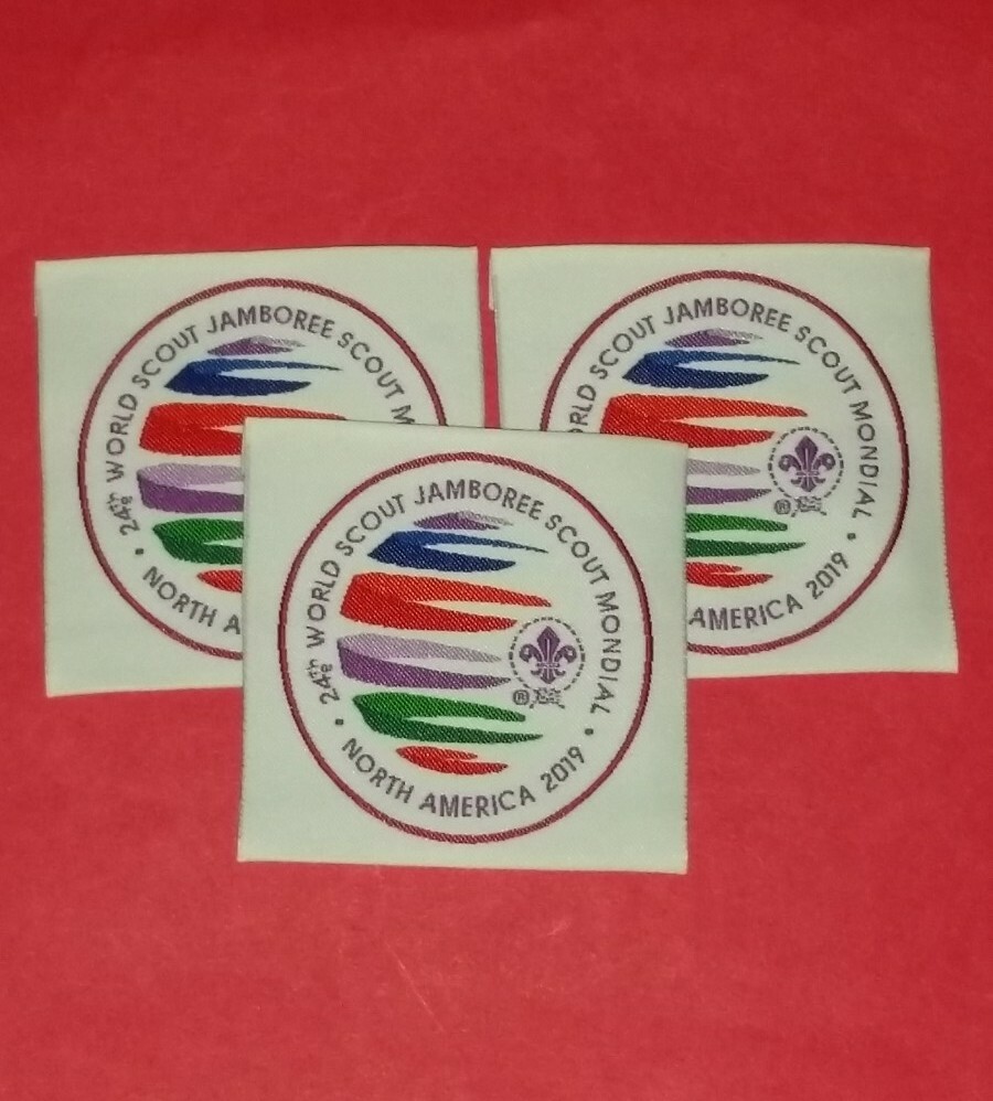 24th WORLD SCOUT JAMBOREE 2019 Woven Full Color Logo Labels WSJ (3 for $5)