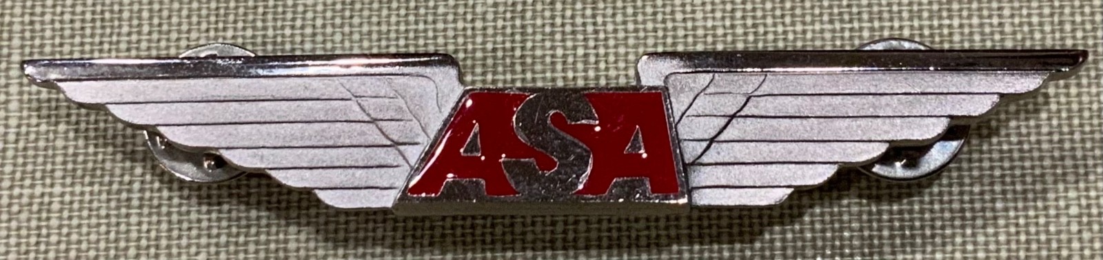 Atlantic Southeast Airlines Pilot Wings Pin Vintage ASA Airplane Wing 1980’s