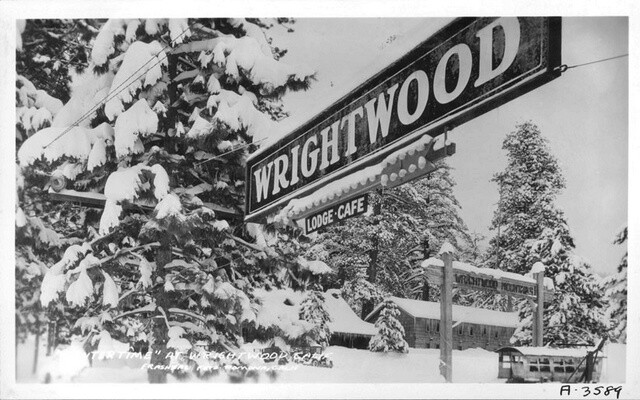 Winter Time at Wrightwood, California 1950s OLD PHOTO