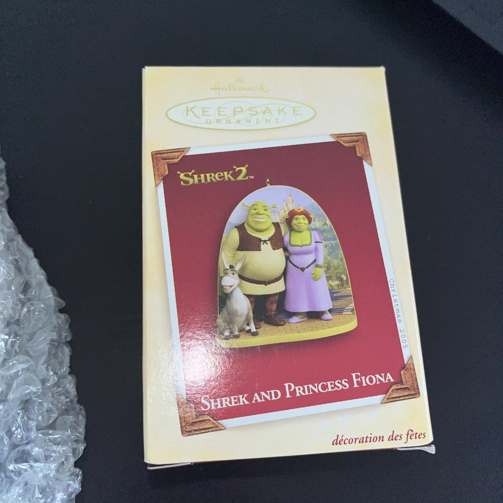 2005 Hallmark  Ornament Shrek and Princess Fiona with Donkey Shrek 2-A-12-30-115