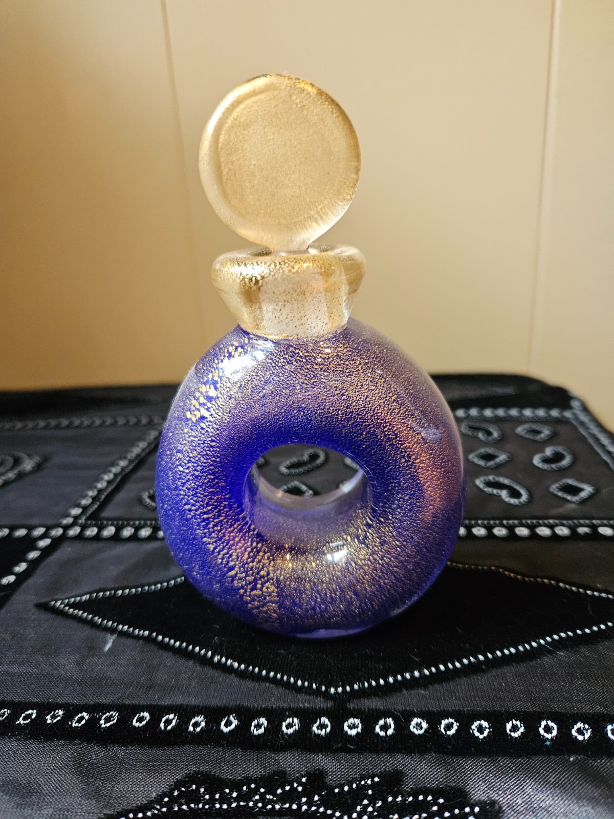 Gambaro & Poggi blue aventurine perfume bottle and stopper