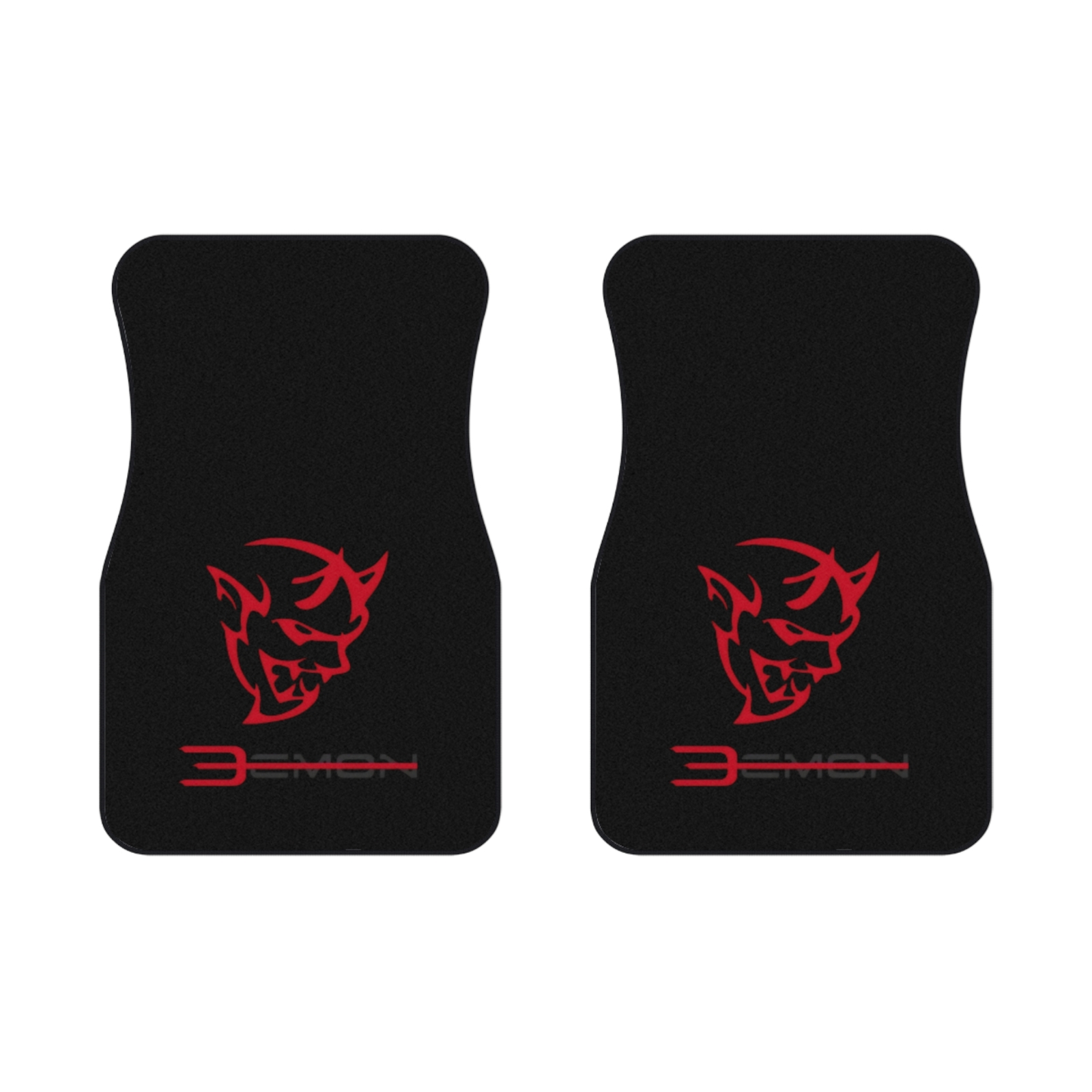 Red Demon Car Mats for Front Seats, Universal Fit Racing Inspired 