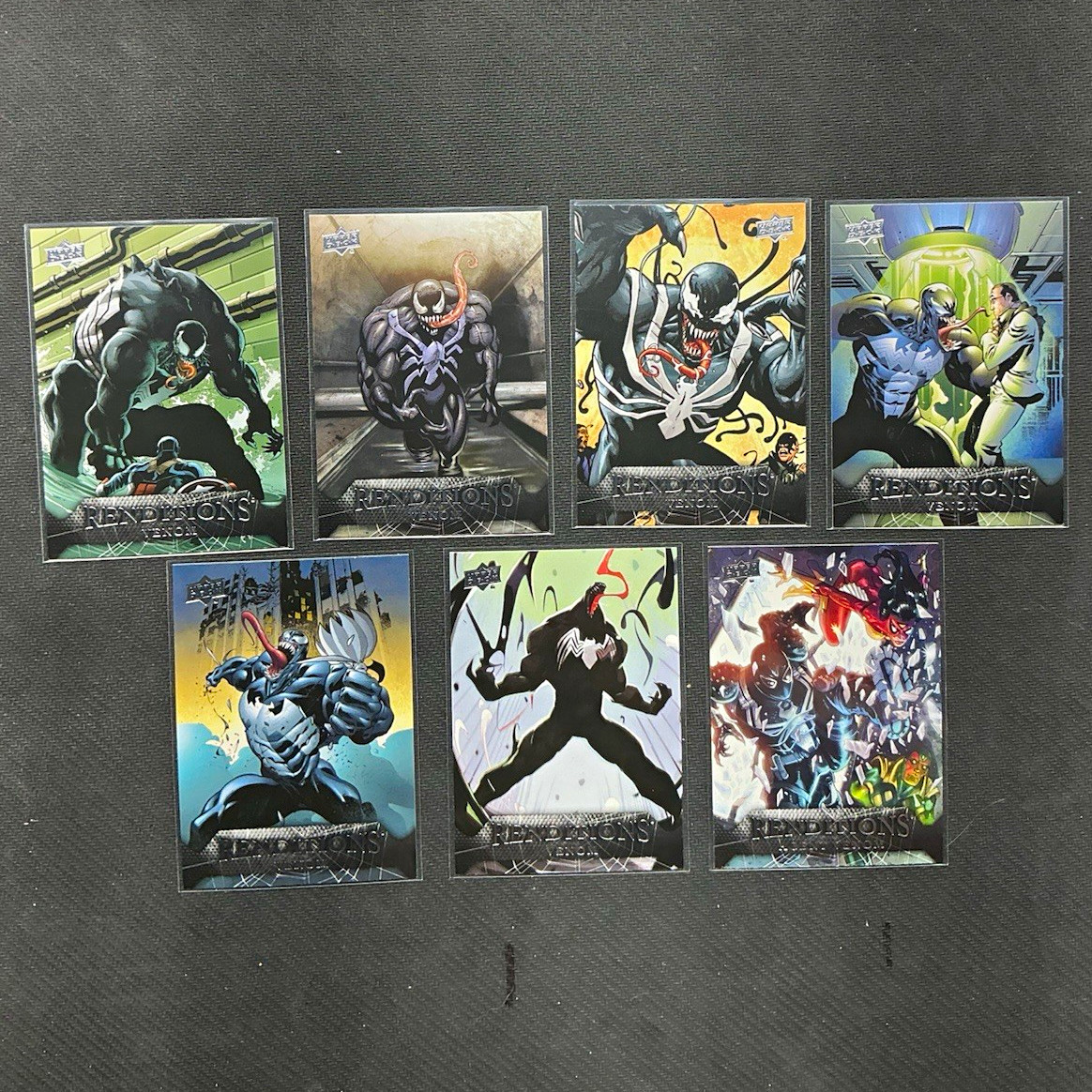 Upper Deck Marvel Renditions Venom + Agent Venom Base Set 7 Card Lot 2021
