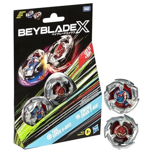 Beyblade X Tail Viper and Sword Dran Dual Pack Collectible 15+