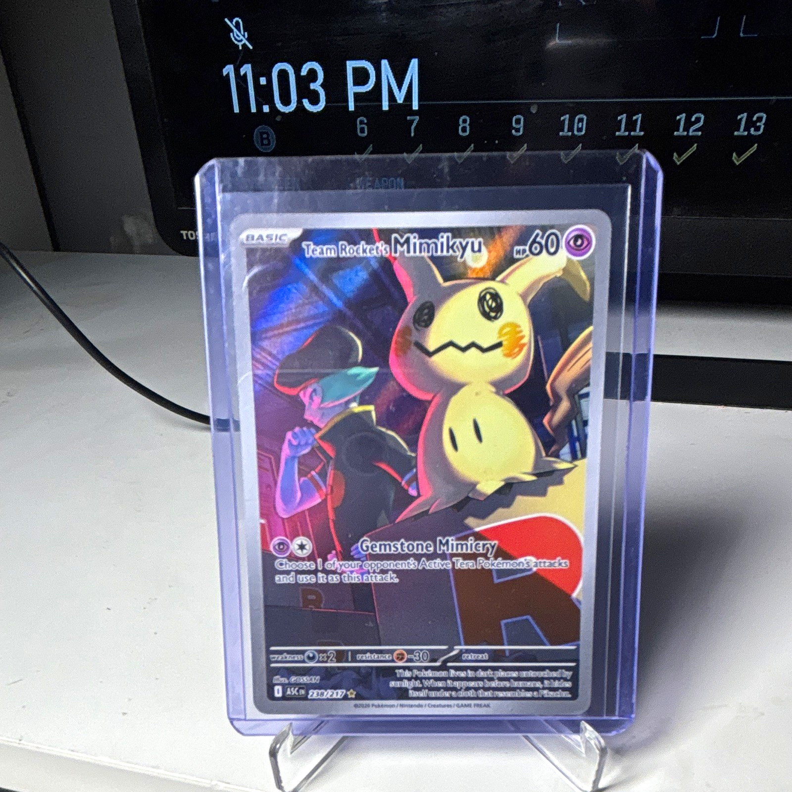 The Pokémon Company Pokémon TCG Team Rocket\'s Mimikyu 238/217 SV Holo Rare